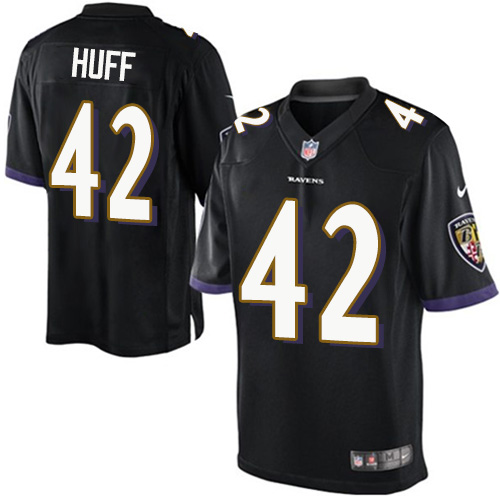 Youth Limited Marqueston Huff Nike Jersey Black Alternate - #42 NFL Baltimore Ravens